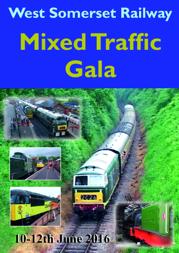 West Somerset Railway Mixed Traffic Gala - 10-12th June 2016